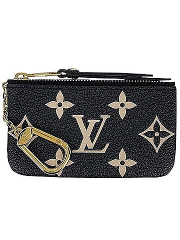 Louis Vuitton Louis Vuitton Pochette Clé Wallet/Coin Case/Card Accessory/Key Case, Bicolor Monogram Empreinte, Noir (Black) &amp; Beige, M80885, Women's (view 1)