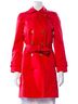 Coach 100% Acetate Color Block Orange Trenchcoat Size XS - photo 1