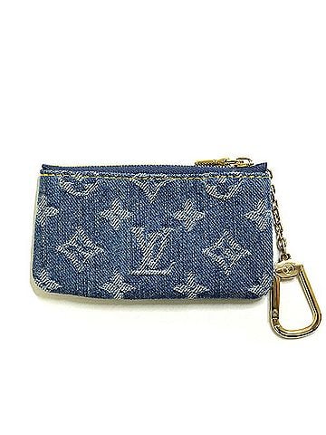 Louis Vuitton Louis Vuitton x Takashi Murakami LV TM Card &amp; Key Case Pochette Clé Coin Cherry Monogram Denim M14938 Blue Unused (view 2)