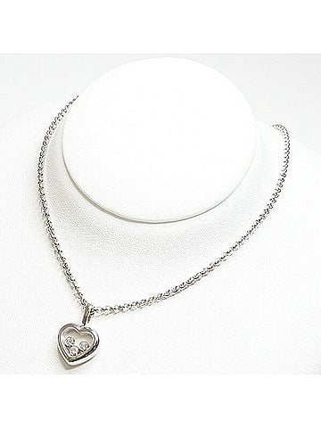 Chopard Chopard Happy Diamonds Heart Necklace, 750WG (White Gold) and 18KWG Gold), 3-piece set, polished. (view 1)