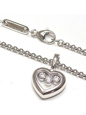 Chopard Chopard Happy Diamonds Heart Necklace, 750WG (White Gold) and 18KWG Gold), 3-piece set, polished. (view 2)