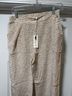 Gold Hawk 100% Silk Print Tan Ivory Silk Pants Size M - photo 3