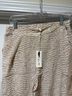 Gold Hawk 100% Silk Print Tan Ivory Silk Pants Size M - photo 6
