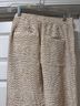 Gold Hawk 100% Silk Print Tan Ivory Silk Pants Size M - photo 5