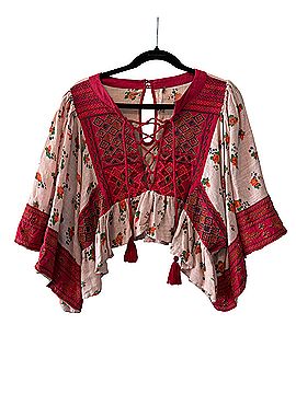 Free People Short Sleeve Blouse