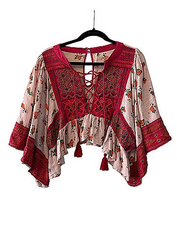 Free People Kissed By The Sun Short Sleeve Blouse (view 1)
