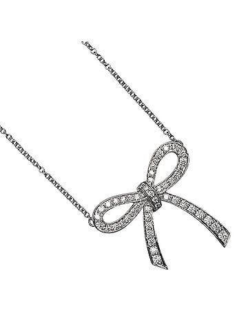 Tiffany & Co. Tiffany &amp; Co. Ribbon Necklace, Pt950 Platinum, Diamond, Approx. 5.25g. (view 1)
