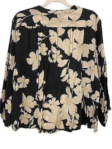 Velvet 3/4 Sleeve Blouse (view 2)