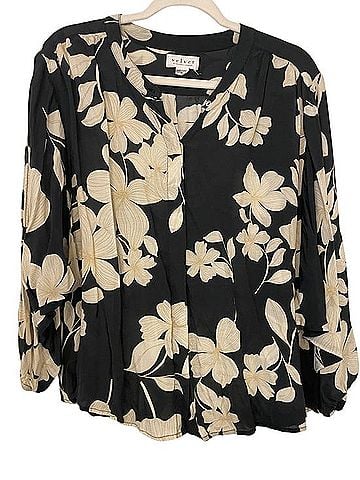 Velvet 3/4 Sleeve Blouse (view 1)