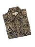 Michael Kors 100% Polyester Animal Print Multi Color Brown Black Button-Down Shirt Size L - photo 11