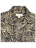 Michael Kors 100% Polyester Animal Print Multi Color Brown Black Button-Down Shirt Size L - photo 3
