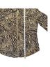 Michael Kors 100% Polyester Animal Print Multi Color Brown Black Button-Down Shirt Size L - photo 5