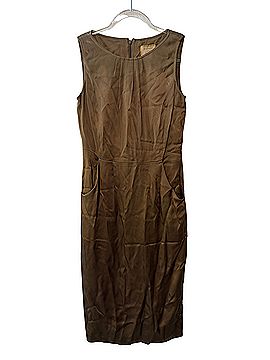 St. John Gold Sleeveless Sheath Dress Cocktail Dress (view 1)