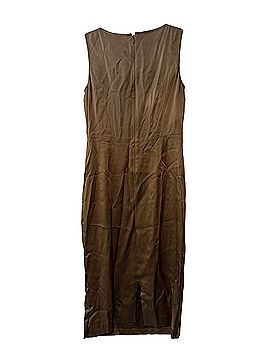 St. John Gold Sleeveless Sheath Dress Cocktail Dress (view 2)