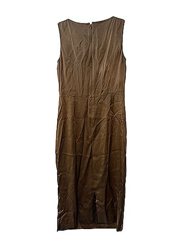 St. John Gold Sleeveless Sheath Dress Cocktail Dress (view 2)