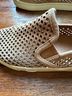 Tory Burch 100% Suede Checkered-gingham Graphic Tan Flats Size 6 - photo 9