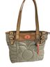 Fossil Floral Multi Color Tan Leather Tote One size - photo 1