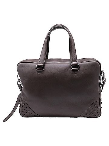 Tod's Tod's Studded Briefcase in Brown Leather (view 2)
