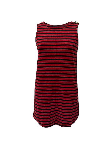 Sandro Sandro Striped Mini Dress in Red Cotton (view 1)