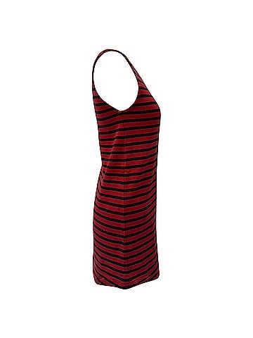 Sandro Sandro Striped Mini Dress in Red Cotton (view 2)