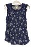 Rachel Zoe 100% Polyester Floral Blue White Sleeveless Top Size XS - photo 1