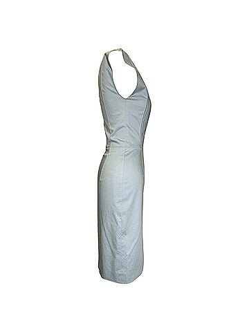 HUGO BOSS Hugo Boss Red Label Midi Dress in Light Blue Cotton (view 2)