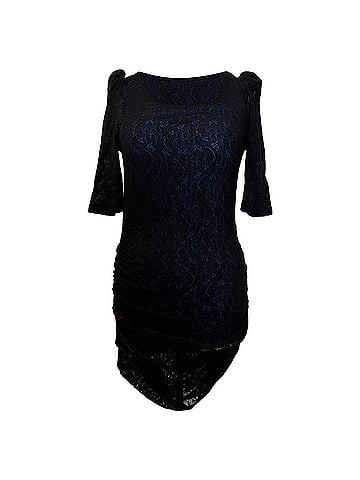 Sandro Sandro Lace Mini Dress in Black Polyamide (view 1)