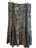 Coldwater Creek Floral Checkered-gingham Black Gray Casual Skirt Size M - photo 1