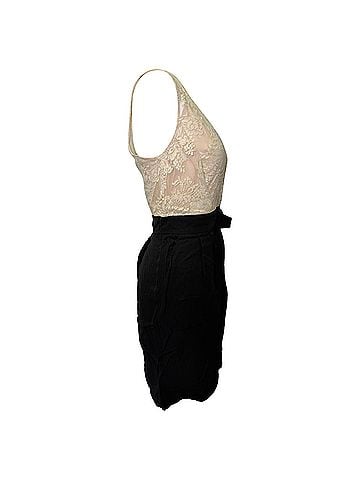 Sandro Sandro Lace Detail Mini Dress in White Viscose (view 2)