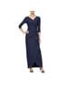 Alex Evenings 95% Polyester 6% Spandex 100% Polyester Solid Blue Cocktail Dress Size 4 (petite) - photo 1