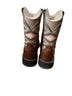 Ariat 100% Leather Aztec Or Tribal Print Brown Multi Color Boots Size 10 - photo 2