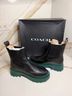 Coach 100% Leather Black Green Boots Size 6 1/2 - photo 4