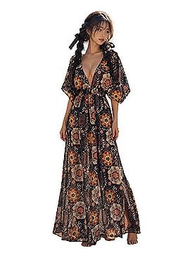 midnight bridesmaid dresses Anderson Maxi Dress, in Navy Luxe Satin, Size: Small | Show Me Your Mumu Size:9 US Women (6 AU/UK) Prom Dress Style #32771 The deep V neckline Web Collection: Xmas Party
