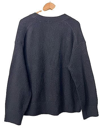 Everlane THE COCOON PLUSH COTTON Black Wool Cardigan (view 2)
