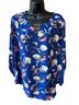 Apt. 9 100% Polyester Floral Blue Long Sleeve Blouse Size L - photo 1