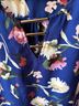 Apt. 9 100% Polyester Floral Blue Long Sleeve Blouse Size L - photo 4