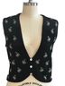 CAMBRIDGE 100% Wool Paisley Black Sweater Vest Size S - photo 1