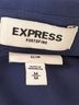 Express 100% Polyester Blue Green Ivory Long Sleeve Blouse Size M - photo 3