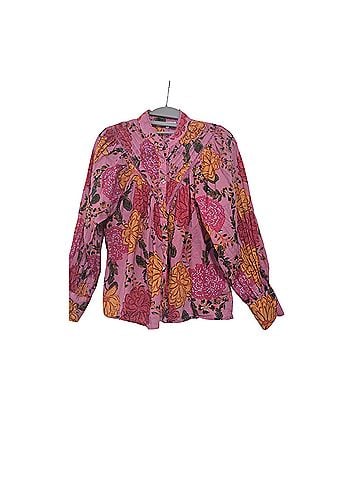 Olivaceous Floral Long Sleeve Blouse (view 1)