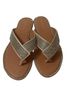 Forever 21 Taupe Rhinestone Crisscross Toe-Post Sandals Sandals - photo 1