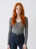 Express Gray Long Sleeve Blouse Size S - photo 3
