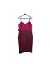 Express Color Block Burgundy Pink Cocktail Dress Size XL - photo 2