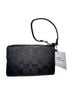 Coach 100% Coated Canvas Solid Black Leather Clutch One size - photo 2