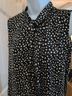 Uniqlo 100% Polyester Animal Print Black White Sleeveless Blouse Size XS - photo 4