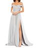 Mac Duggal 100% Polyester Solid Gray Cocktail Dress Size 18 - photo 2