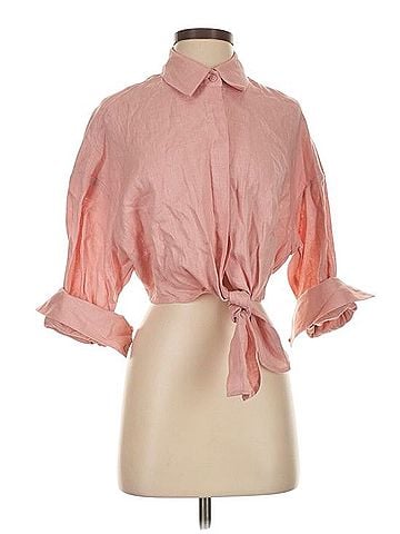STAUD Lisa 3/4 Sleeve Button-Down Shirt (view 1)