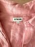 STAUD 100% Linen Pink 3/4 Sleeve Button-Down Shirt Size XS - photo 3