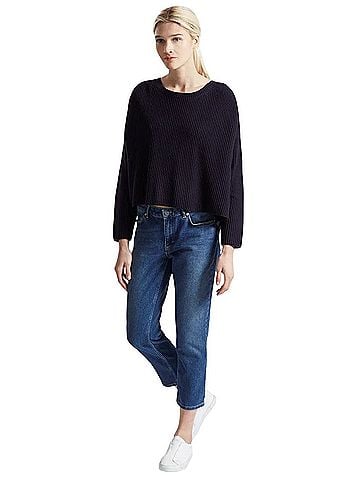 French Connection Twist Back Shaker Pullover Sweater (view 1)