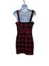 H&M Plaid Red Black Cocktail Dress Size S - photo 2