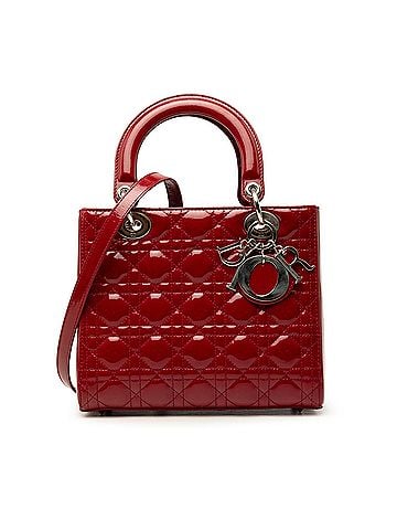 Dior Medium Patent Cannage Lady Dior (view 1)